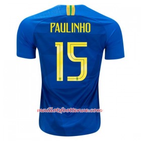 Maillot/Tenue Brésil Paulinho 15 Exterieur Coupe du monde 2018